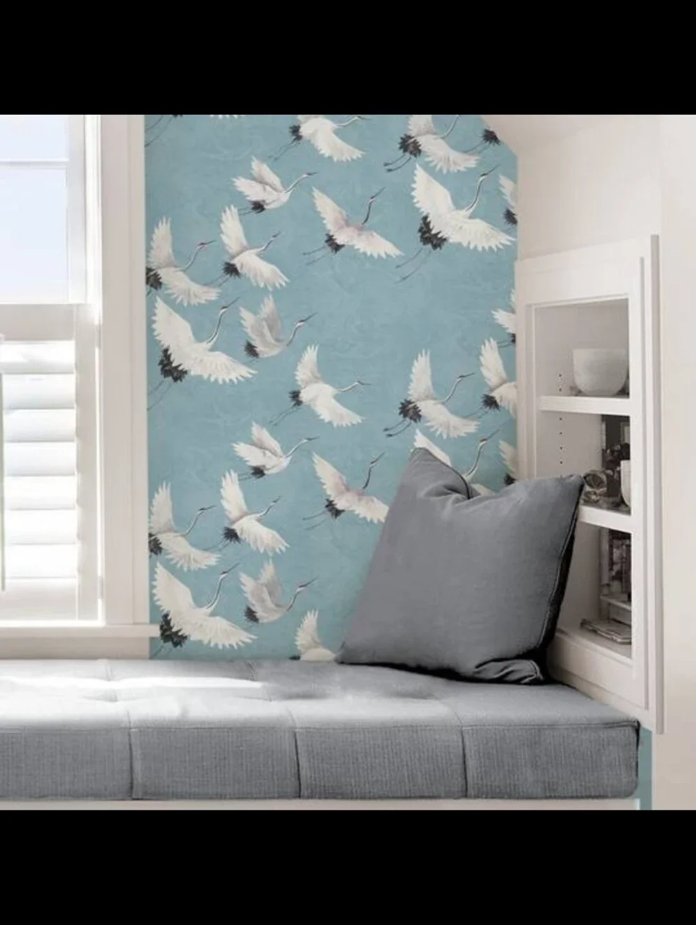 NuWallpaper Halcyon Peel and Stick Wallpaper, Blue, Removable Wallpaper